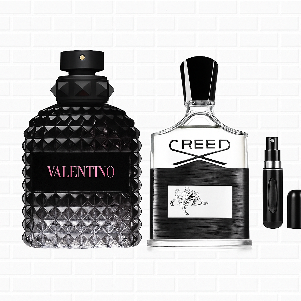Valentino Born In Roma + Aventus Creed + Perfumero recargable