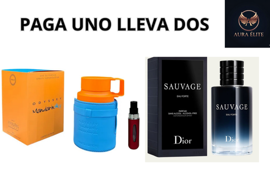 Mandarine Sky + Sauvage  Dior  + Perfumero Recargable